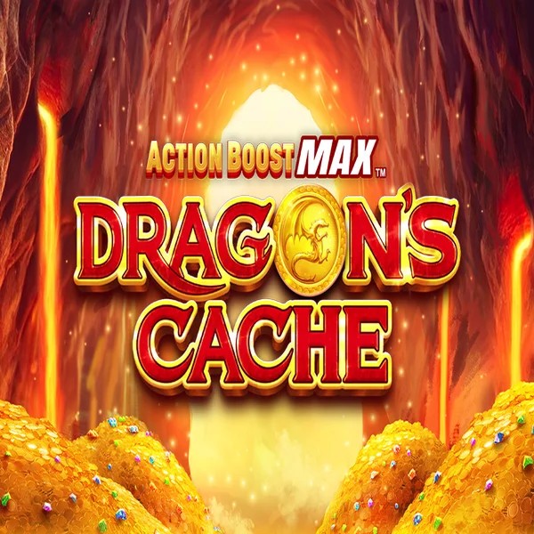 Action Boost Max Dragon's Cache logo – Slots by SpinPlay Games at BroWinner Casino