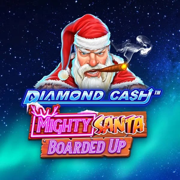 Diamond Cash Mighty Santa Boarded Up by Greentube, showcased at bro-winner.eu.com – game logo