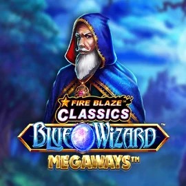 Official Slots logo: Fire Blaze Blue Wizard Megaways by Rarestone Gaming at BroWinner Casino